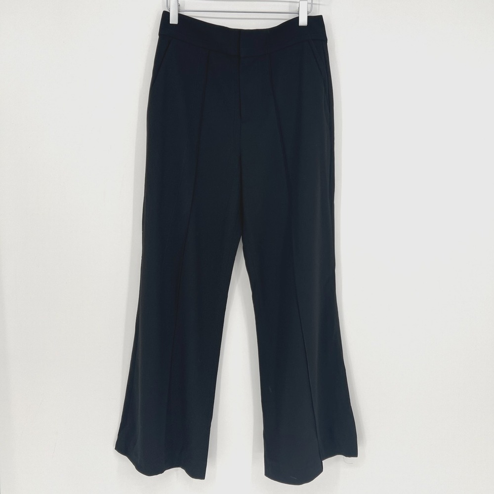 Alice & Olivia Trousers Womens 6 Black Wide Leg Pants Career Work